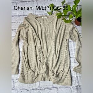 Cherish M (fits L) cream colored shirt
